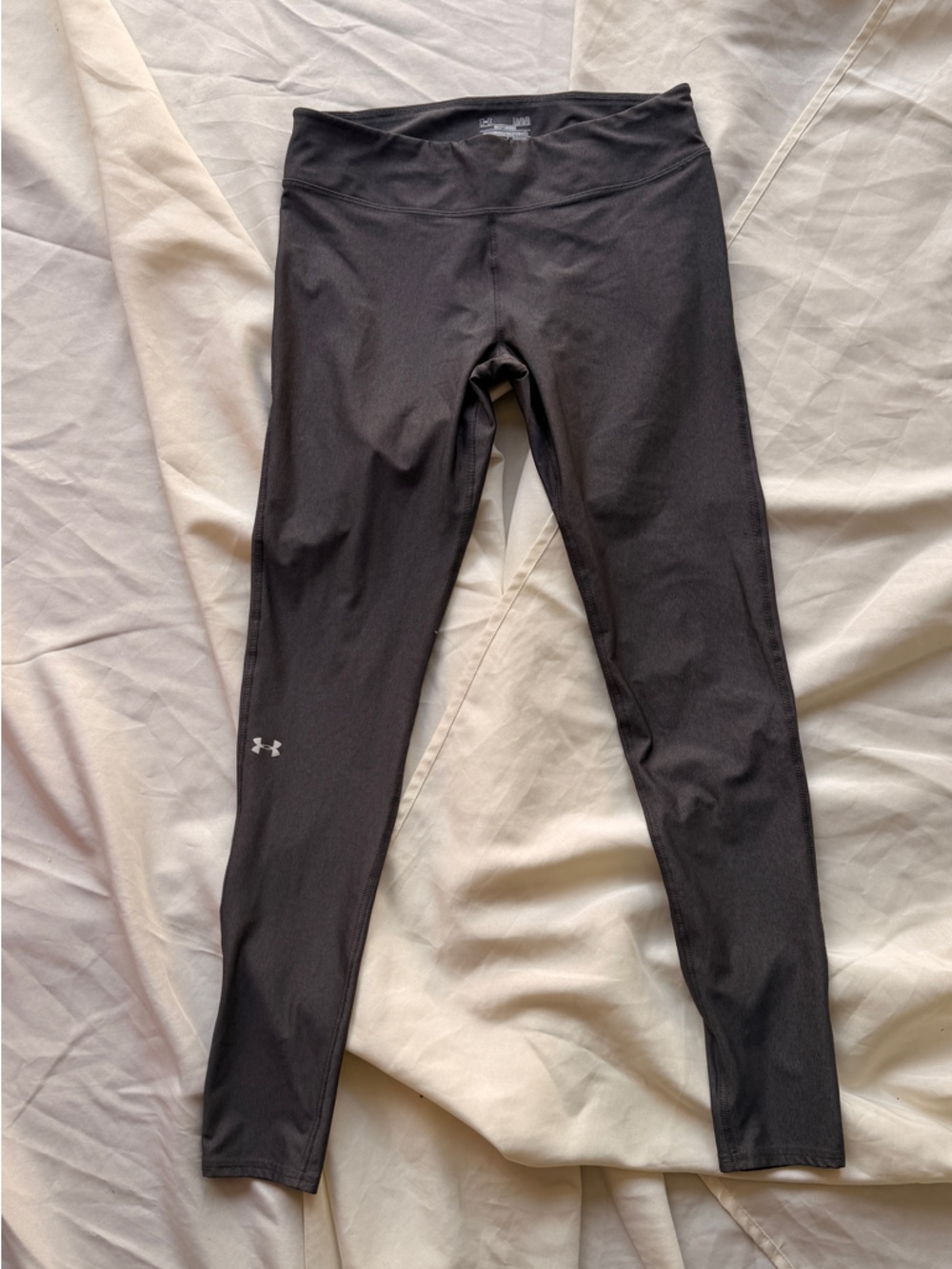 Under Armour Gray Compression Pants with White Logos